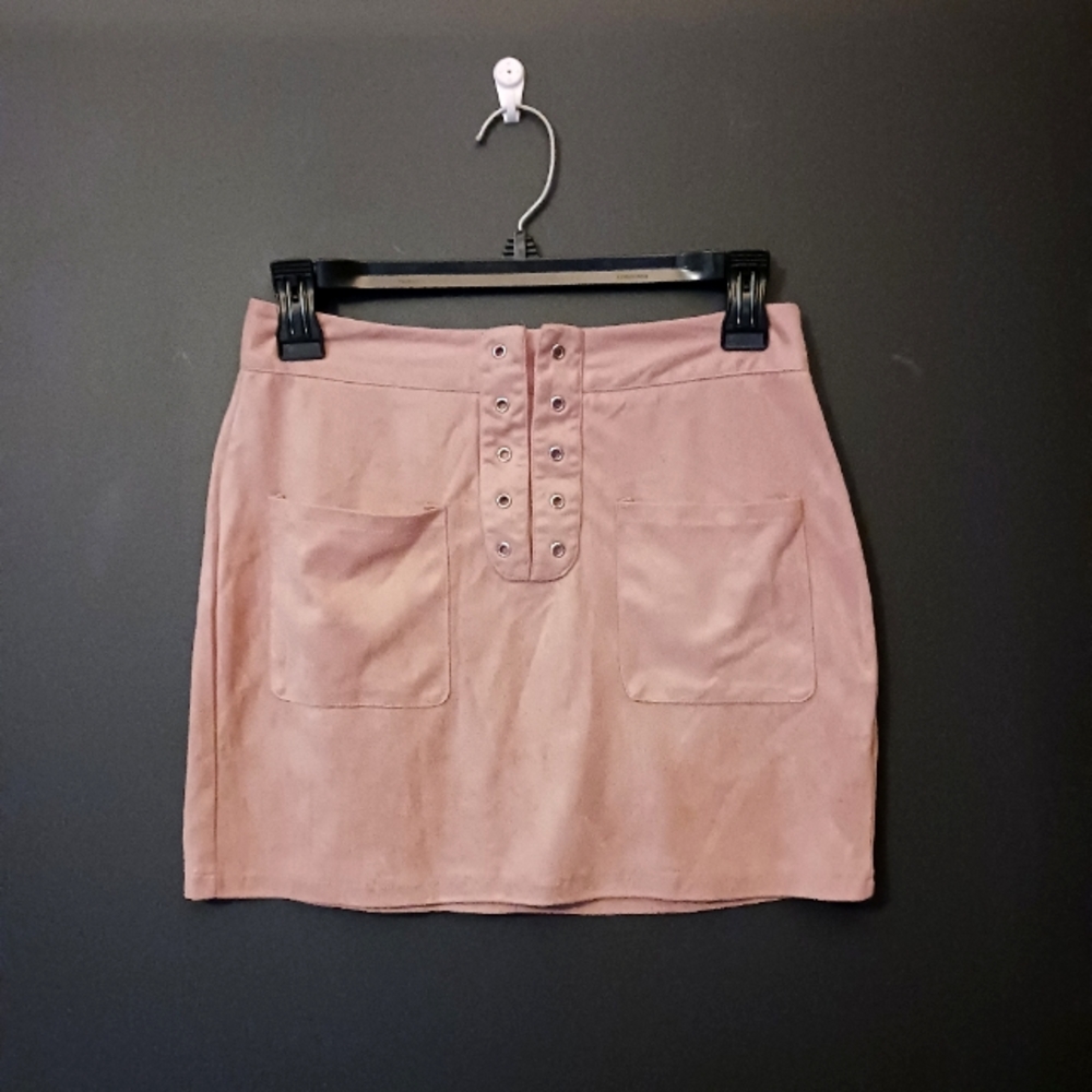 UNKNOWN BRAND PINK MINI SKIRT MEDIUM